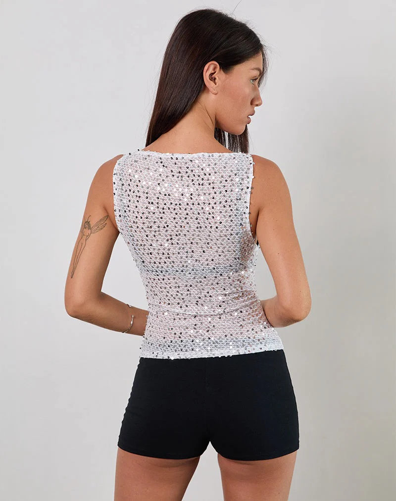 Haut à paillettes