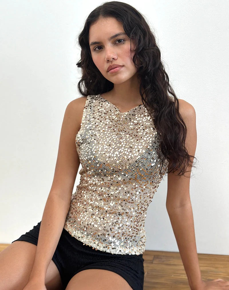 Haut à paillettes